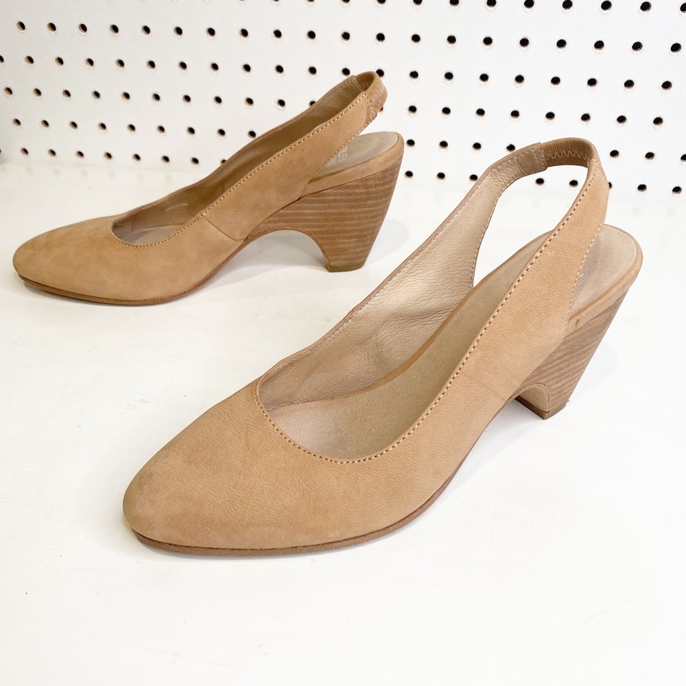 Eileen Fisher | Milla Tumbled Nubuck Slingback in Light Espresso Sz. 8